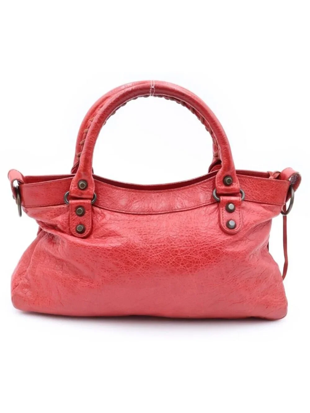Balenciaga the First 2-Way Shoulder Bag Red Leather